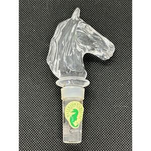Waterford Crystal Horse Head Bottle Stopper Excellent w Label Preowned No Box